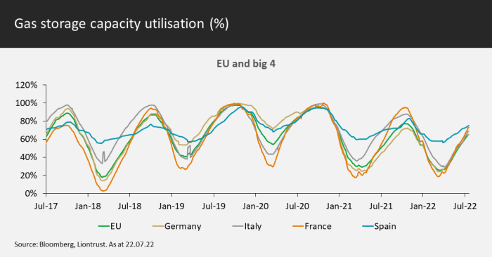 Gas storage - EU and big 4