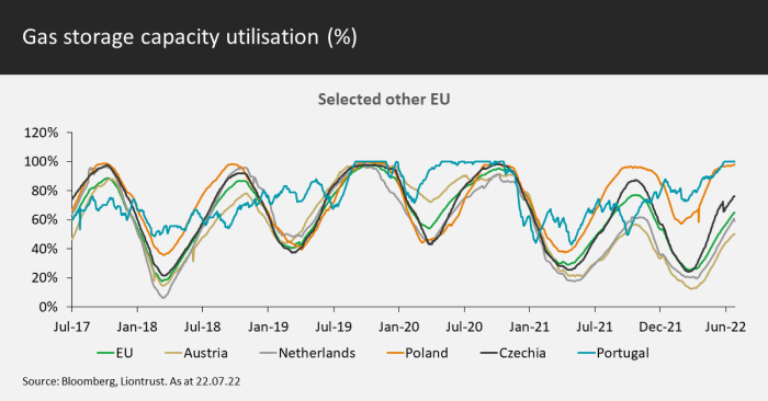 Gas storage - other selected EU