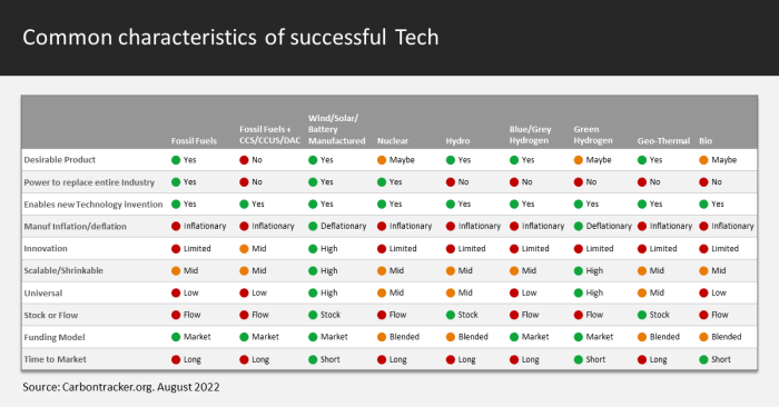 Common Characteristics of successful Tech