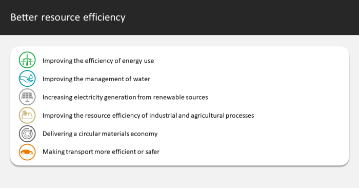 Better resource efficiency