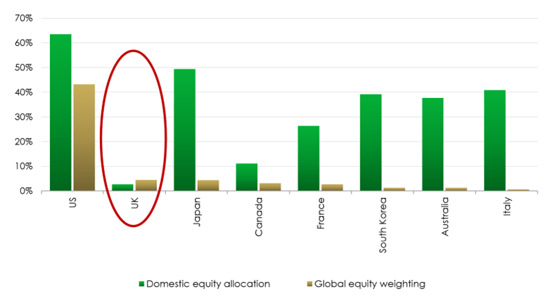 Pension fund domestic equity allocation